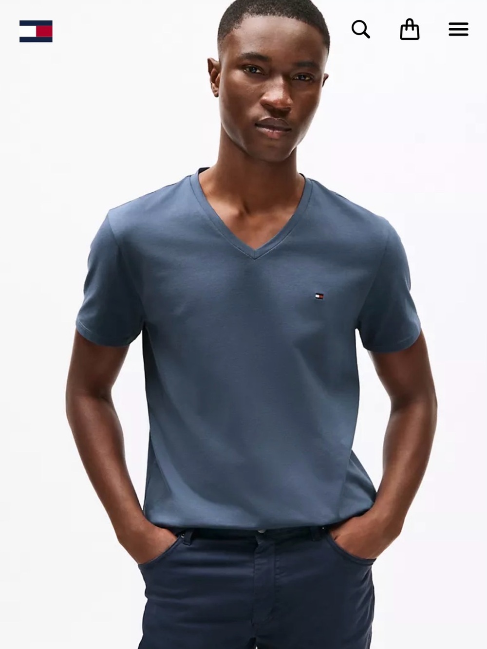 Tommy Hilfiger Slim Fit V-Neck Tee